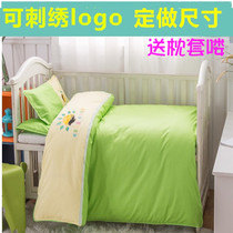 Kindergarten small quilt three-piece set childrens nap quilt with core pure cotton spring and autumn quilt thickened winter quilt baby quilt