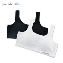 Girl Lingerie Hair Growing Period Smear Student No Steel Ring Bra Short pure cotton black High secondary girls bra