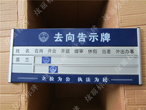 2 people go to the brand aluminum alloy paint silk screen room card agency Post sign blank custom