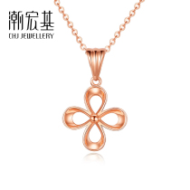 Tide Acer Jewelry New Leaf Red 18K Gold Pendant Necklace Rose Gold Pendant Pendant Collar Girl