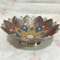 Fruit plate Pakistani bronze Copper fruit plate Fruit basket Fruit plate Indian metal carving handicraft ornaments