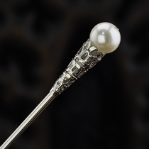 vintage large pearl classic long hair girls step rocking tray tassel ethnic style womens gift Korean style