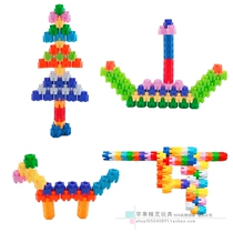 Childrens wisdom star hexagonal nail building blocks Plastic puzzle plug assembly building blocks Kindergarten desktop early education educational toys