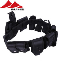 Multifunctional tactical belt Armed belt ten-piece black nylon oxford canvas armed security belt