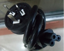 Plum blossom cable cable three plug three hole original notebook power cord 1 8m long