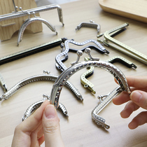 DIY handmade basic glossy practice hand mouth gold material bag semicircular square M-shaped L-shaped mouth gold bag Luggage accessories