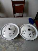  A pair of 2 pure hand-painted sugar porcelain shrimp porridge pots porridge pots 1980s old objects antique collection boutique