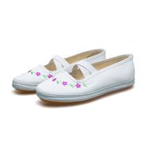 Female embroidery bai bu xie white tennis shoes and sneakers White Shoes Shoes dance shoes for women and that girls and boys white mesh shoes