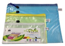 A4 A5 A6 bill mesh bag grid bag PVC zipper file bag information bag pen bag