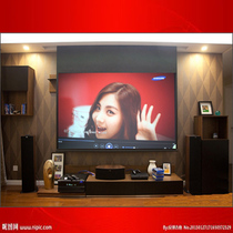 Curtain Art Red Leaf 100 Inch Electric Back Throw Curtain 4: 3 16: 9 Backpitched Double Face Imaging Screen Back to Soft Curtain