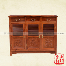 Myanmar Flowers Pear Wood Dining Side Cabinet Big Fruit Purple Sandalwood Lockers Vintage Dining Side Cabinet Red Wood Disposal Cabinet Containing Cabinet