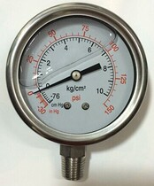 -76CMHG-10KG full steel pressure gauge vacuum pressure gauge with oil pressure gauge
