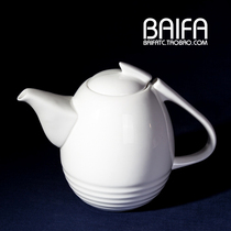 European white ceramic heat-resistant household large tea tea set single pot with filter teapot hotel coffee pot porcelain pot