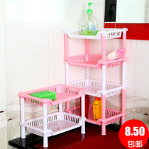 Small high quality plastic triangle three-layer shelf kitchen bathroom kitchen storage rack finishing rack IKEA