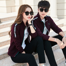 2021 spring couple sports suit mens three-piece sportswear womens casual sweater suit spring and autumn large size