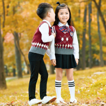 Games kindergarten Garden uniform school uniforms childrens class uniforms English style three-piece primary school set autumn and winter clothing