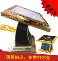 Thickened titanium curved light box stainless steel seat ground floor Guide brand hotel index table lobby flat display table