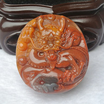 Yunnan Longling Huanglong Jade waist dragon head belt buckle waist brand atmospheric mens real waist buckle