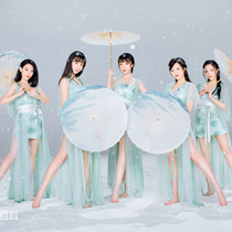 Seven combination Chinese style green snake fall Flower Dance dance parachute dance parachute dance parachute parachute