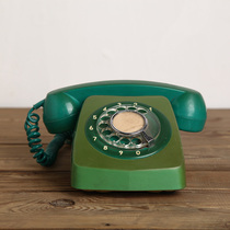 Rare green dial old telephone antique vintage vintage vintage second-hand old telephone landline Shanghai production