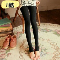 Warm double special warm pants clearance is good slim single layer plus velvet thick leggings foot warm pants old model