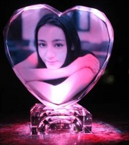 Good black crystal new crystal ornaments heart-shaped heart heart heart and light my eternal crystal white blank image consumables