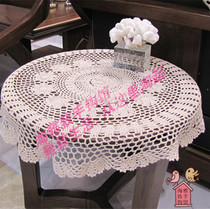 Amoy elegant pure handmade crochet hook flower cotton thread Lace Hollow woven table pad Coaster tablecloth tablecloth multi-color custom