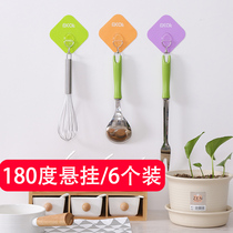 Adhesive hook strong hook no trace adhesive adhesive wall Wall wall hanging non-hole hook garment ditch hook can not pull off household White Wall