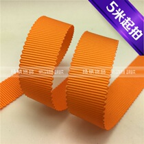 Orange orange thick wavy edge horizontal pothole ribbon ribbon 668 clothing packaging accessories belt bow tie