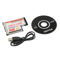 Express Card to USB 3 0 54mm Adapter Converter PCMCIA 2 Port