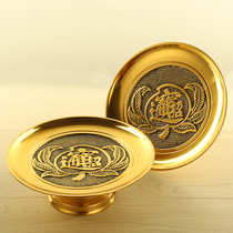 Pure copper for the Buddhas family to offer buddha fruit plate fortune lotus fruit dish in front of the Buddha fruit plate fruit dish for the plate Buddha
