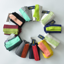 New Korean version of autumn color waist stitching high-elastic polished cotton leggings leggings small leggings