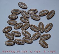 2021 Stock Spot Clearance Leather Trademark Oval Clothes Home Leather Accessories Label Printing Mark