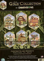 Cross-stitch electronic figure redraw source file-DIM08785ChristmasVillageornament