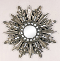 Factory new home mural European American Wall pendant sun-shaped ornaments snowflake craft mirror bathroom mirror