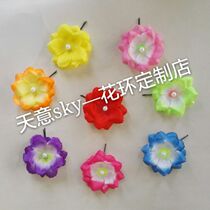 Handmade Exotic Angel Indian Style Pearl Head Flower Headdress Handmade DIY Dance Show Multi-color