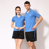New cotton mens and womens volleyball suit suit couples breathable quick-dry short-sleeved tennis match sportswear