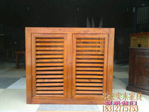 YL027 old elm fish tank bottom solid wood fish tank cabinet Huali Dragon tank aquarium base shutter door fish tank frame