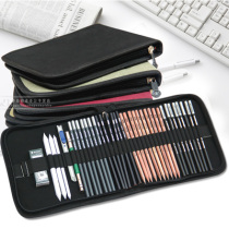 Folding canvas insert pencil case drawing pencil bag pen curtain folding zipper brush bag art supplies