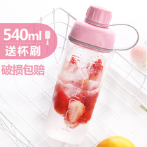 Chu Chen portable creative water cup plastic students Summer Cup leak-proof sports ins tea cups male and female students