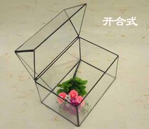  Large glass house glass greenhouse greenhouse open and close micro-landscape glass flower device
