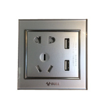Bull Decoration Switch Five Holes Usb Socket G22 High Crystal Glass Switch Panel Full Moon Silver Five Holes 23 Inserts