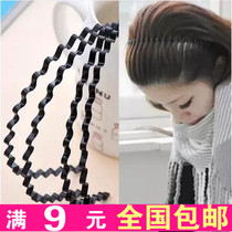 2121 European and American hair hoop mens ladies Korean version headwear Alloy Wave Head Stirrup Wash face Han version Card Issuer