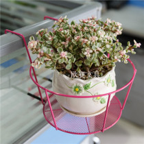 Clapboard holder desk flower shelf hanging railing hook type pottery holder iron card slot storage flower stand