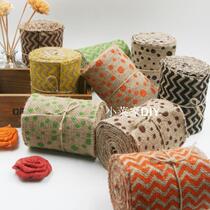 Burlap printed hemp rope sack cloth Jute decoration decoration Old rough cloth and wind cloth Handmade canvas cloth