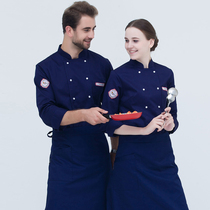 High-end chefs overalls long sleeves autumn and winter mens hotel restaurants after baking kitchen dining overalls