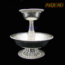 Nepal HANDICRAFTS STERLING silver carved GUARDIAN CUP for the cup total height 15CM