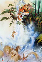 Out-of-print spot Japan Beverly imported puzzle great ape Dragon tiger monkey unique 1000 pieces