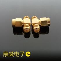 SMA-KJK Standard Male Inner Threaded Needle Turn Two SMA Female Outer Threaded Bore Tee SMA-50KJK