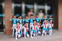 Customized new student cheerleader uniform toddler gymnastics clothes children's aerobics clothes primary and secondary school gymnastics competition clothes